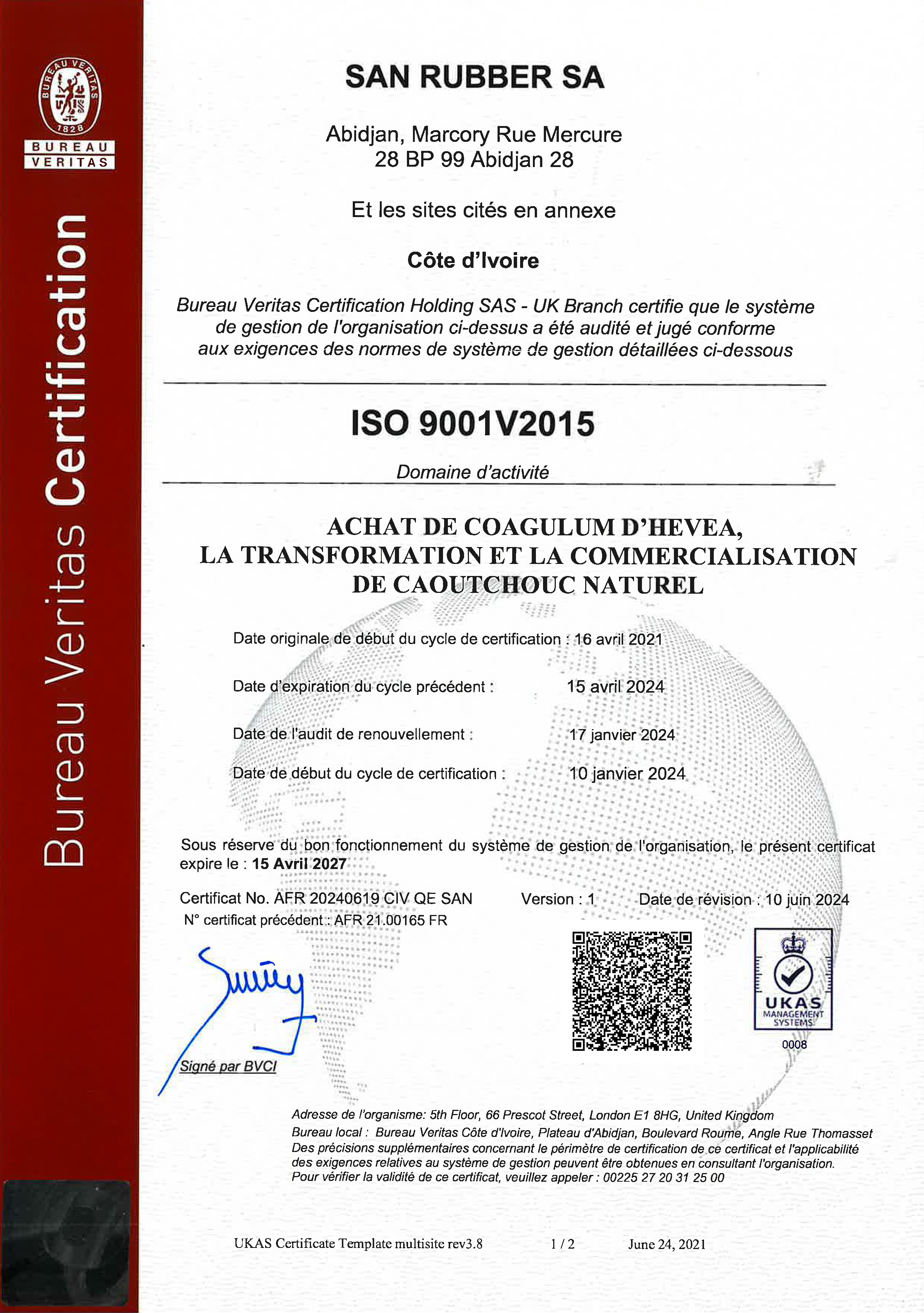 Preuve de qualité